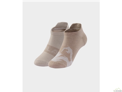 Носки спортивные Kailas Low-cut Sports Socks Women's (2 Pairs), White Chalk/Brown Gray (KH2402201) - фото