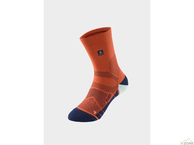Носки беговые Kailas Mid-cut Trail Running Socks Unisex, Fuga Orange (KH2402003) - фото