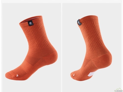 Носки треккинговые Kailas Mid-cut Lightweight Trekking Socks Unisex, Oxidized Orange (KH2402002) - фото