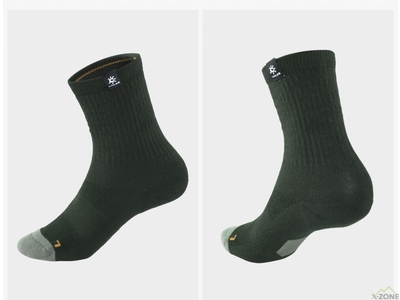 Носки треккинговые Kailas Mid-cut Lightweight Trekking Socks Unisex, Abyssal Green (KH2402002) - фото