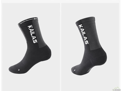 Носки треккинговые Kailas Mid-cut Lightweight Trekking Socks Unisex, Black (KH2402001) - фото