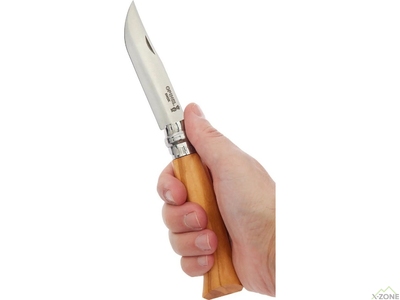 Нож складной Opinel №9 VRI, олива, упаковка - фото