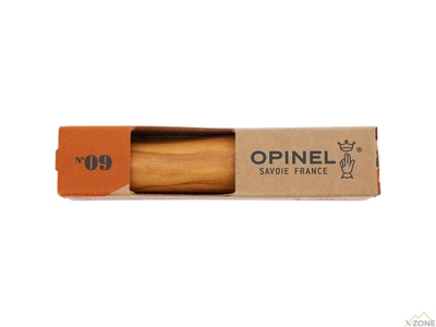 Нож складной Opinel №9 VRI, олива, упаковка - фото
