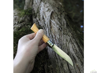 Нож складной Opinel №9 VRI, олива, упаковка - фото