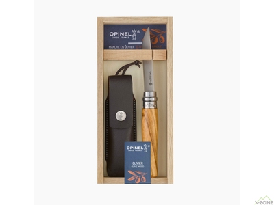 Нож складной Opinel №8 VRI Олива + Чехол + Пенал - фото