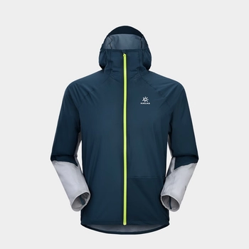 Куртка мужская беговая Kailas Aero Nebula Light Trail Running Hardshell Jacket Men's, Green/Blue - фото