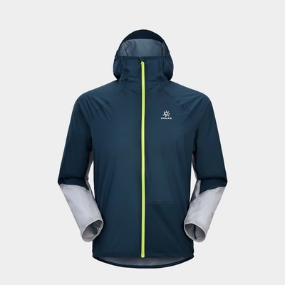 Куртка мужская беговая Kailas Aero Nebula Light Trail Running Hardshell Jacket Men's, Green/Blue - фото