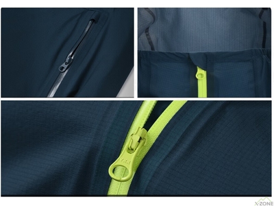 Куртка мужская беговая Kailas Aero Nebula Light Trail Running Hardshell Jacket Men's, Green/Blue - фото