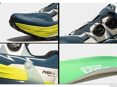 Трейловые кроссовки Kailas Fuga DU Dual BOA Low Trail Running Shoes Men's, Tide Green Blue - фото
