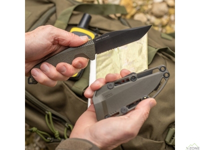 Нож SOG Trident FX, OD Green Serrated (SOG 17-12-04-57) - фото