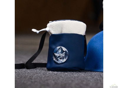 Мешочек для магнезии Meru Winter furry bag, White top/Dark Blue bottom - фото
