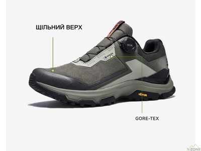 Кроссовки треккинговые Kailas Boundary GTX BOA Low Waterproof Men's, Black (KS2432138) - фото