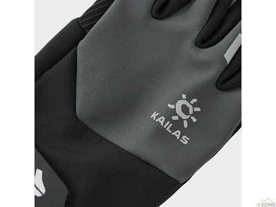 Перчатки беговые Kailas Windproof Trail Running Gloves Men's, Gray/Black (KM2408102) - фото
