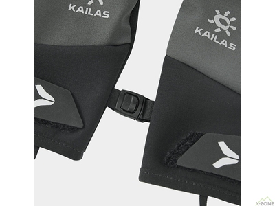 Перчатки беговые Kailas Windproof Trail Running Gloves Women's, Gray/Black (KM2408202) - фото