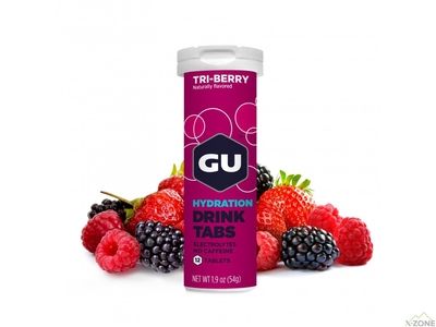 Изотоник таблетированный GU Hydration Drink Tabs 12x4,5 g, Tri-Berry - фото