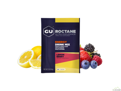 Энергетический напиток-изотоник GU Roctane Energy Drink +Caffeine 65 g, Lemon Berry - фото