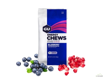Энергетические желейки GU Energy Chews 60 g, Blueberry Pomegranate - фото