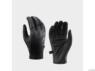 Беговые перчатки Kailas Windproof Trail Running Gloves Unisex, Black (KM2408002) - фото