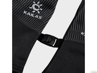 Беговые перчатки Kailas Windproof Trail Running Gloves Unisex, Black (KM2408002) - фото