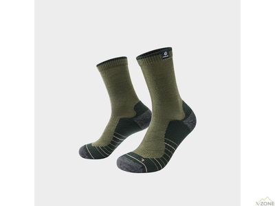 Термоноски Kailas Mid-cut Trekking Wool Socks Men's, Deep Moss Green (KH2401102) - фото