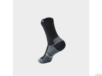 Термоноски Kailas Mid-cut Trekking Wool Socks Men's, Black (KH2401102) - фото