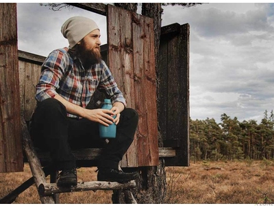 Фляга Wildo Explorer Bottle GreenLine 1л, Dark Grey - фото