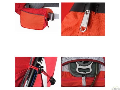 Прокат рюкзака Kailas Ridge Lightweight Hiking Backpack 38+5L, Red - фото