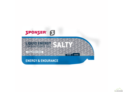 Гель углеводный с электролитами Sponser Liquid Energy Gels Salty 35 г - фото
