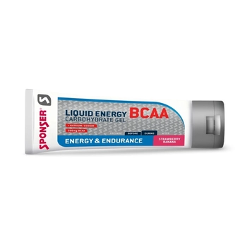 Гель углеводный с аминокислотами Sponser Liquid Energy Gels BCAA 70 г, Strawberry-Banana - фото