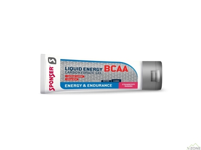 Гель углеводный с аминокислотами Sponser Liquid Energy Gels BCAA 70 г, Strawberry-Banana - фото