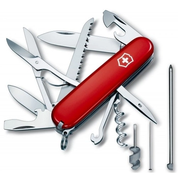 Складной нож Victorinox Huntsman Plus, Red (1.3715) - фото
