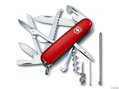 Складной нож Victorinox Huntsman Plus, Red (1.3715) - фото