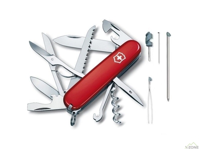 Складной нож Victorinox Huntsman Plus, Red (1.3715) - фото