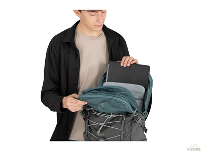 Міський рюкзак Osprey Quasar 26L, Cascade Blue/Coal Grey Heather (009.3934) - фото