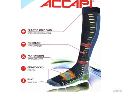 Носки горнолыжные Accapi Ski Ergoracing, Black/Orange - фото