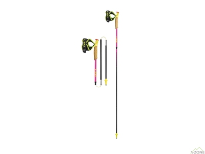 Палки беговые Leki Ultratrail FX.One Superlite 125 cm, Neonpink/Neonyellow/Naturalcarbon (652 25842) - фото