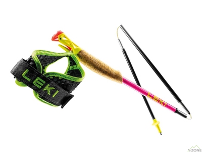 Палки беговые Leki Ultratrail FX.One Superlite 125 cm, Neonpink/Neonyellow/Naturalcarbon (652 25842) - фото