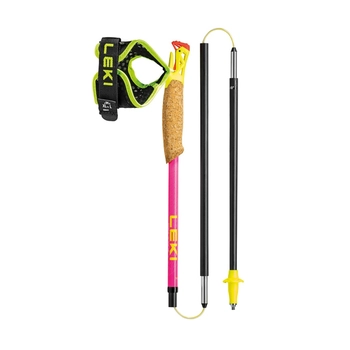 Палки беговые Leki Ultratrail FX.One Superlite 125 cm, Neonpink/Neonyellow/Naturalcarbon (652 25842) - фото