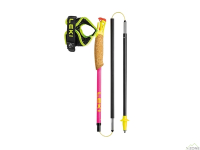 Палки беговые Leki Ultratrail FX.One Superlite 125 cm, Neonpink/Neonyellow/Naturalcarbon (652 25842) - фото