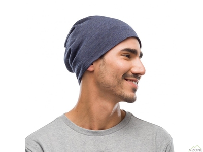 Шерстянный бафф Buff Midweight Merino Wool, Night Blue Melange (BU 113022.779.10.00) - фото