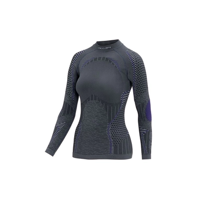 Термофутболка женская Accapi Ergoracing Long Sleeve, Anthracite/Purple - фото