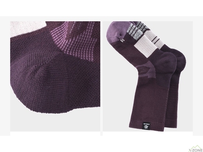 Носки треккинговые Kailas Mid-cut Heavy Duty Hiking Socks Women’s, Purple (KH2402203) - фото