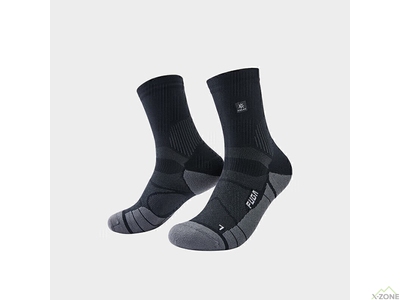 Носки беговые Kailas Mid Cut Trail Running Socks Unisex, Black (KH2402005) - фото
