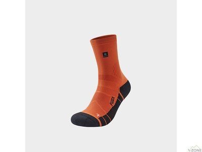Носки беговые Kailas Mid Cut Trail Running Socks Unisex, Fuga Orange/Black (KH2402005) - фото