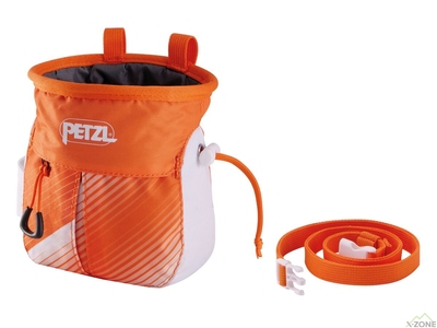 Мешочек для магнезии Petzl Sakapoche, Orange/White (S040AB01) - фото