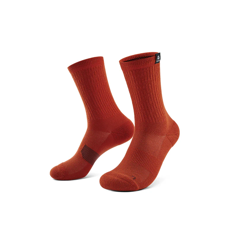 Носки треккинговые Kailas Mid-cut Lightweight Trekking Socks Unisex, Oxidized Orange (KH2502002) - фото