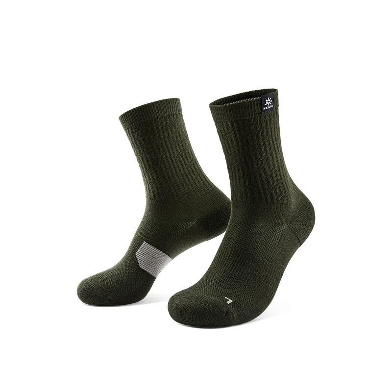 Носки треккинговые Kailas Mid-cut Lightweight Trekking Socks Unisex, Olive Green (KH2502002) - фото