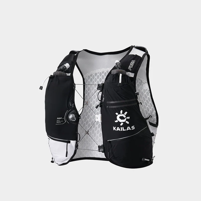 Рюкзак-жилет для трейлраннинга Kailas Fuga Air 13 II Trail Running Vest Pack, Black White (KA2454003) - фото