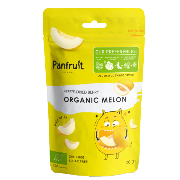 Сублимированная дыня кусочки Panfruit Organic Melon 20 г - фото