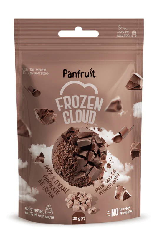 Сублимированное шоколадное мороженое с крошками шоколада Panfruit FrozenCloud Chocolate 20 г - фото